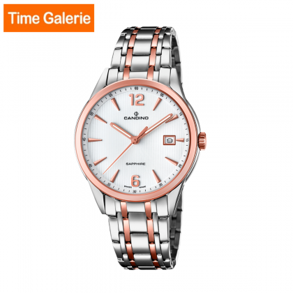  Candino CDOWC4616/2 Stainless Steel Strap with White Dial Casual Men Couple Watch 
